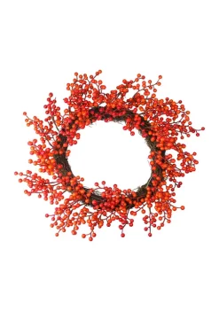 Gordon Companies Red and Orange Artificial Berry Artificial Thanksgiving Wreath - 18- inch Unlit 7 Gordon Companies Red and Orange Artificial Berry Artificial Thanksgiving Wreath - 18- inch Unlit -Bazaar stoe Belk 664