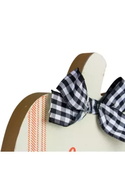 Gordon Companies Set of 2 Blue and Beige Fall Harvest Wooden Pumpkin Welcome Plaques 8 inch -Bazaar stoe Belk 695