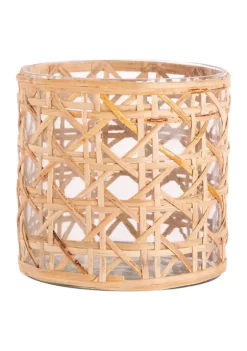 Bazaar Small Rattan Hurricane Candle Holder