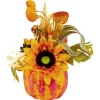 Gordon Companies 12 inch Autumn Harvest Orange and Yellow Floral Pumpkin Decoration -Bazaar stoe Belk 702