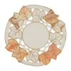 Gordon Companies 12 inch White and Beige Embroidered Fall Leaf Thanksgiving Doily 2 Gordon Companies 12 inch White and Beige Embroidered Fall Leaf Thanksgiving Doily -Bazaar stoe Belk 714