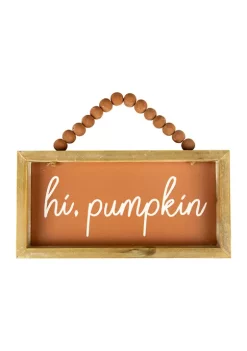 Gordon Companies 11.75 inch Orange Hi Pumpkin Autumn Harvest Wall Sign