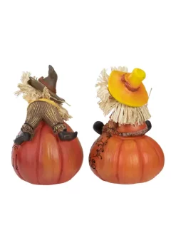 Gordon Companies Set of 2 Scarecrow on a Pumpkin Thanksgiving Table Figures 10 Gordon Companies Set of 2 Scarecrow on a Pumpkin Thanksgiving Table Figures -Bazaar stoe Belk 737
