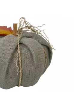 Gordon Companies 6.75 inch Green Burlap Autumn Harvest Table Top Pumpkin -Bazaar stoe Belk 743