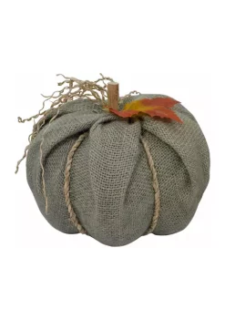 Gordon Companies 6.75 inch Green Burlap Autumn Harvest Table Top Pumpkin -Bazaar stoe Belk 744
