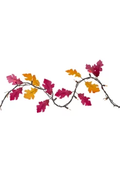 Gordon Companies 35-Count Fall Harvest Leaves Mini Light Garland Set 8.75ft Brown Wire -Bazaar stoe Belk 754
