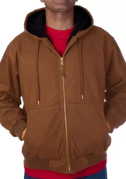 Smith's Workwear Sherpa Lined Duck Canvas Hooded Jacket