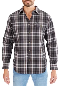 Smith's Workwear Plaid Pocket Flannel Button-Up Shirt