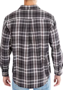 Smith's Workwear Plaid Pocket Flannel Button-Up Shirt 12 Smith's Workwear Plaid Pocket Flannel Button-Up Shirt -Bazaar stoe Belk 809