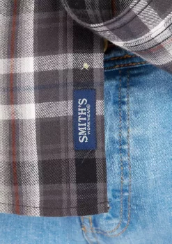 Smith's Workwear Plaid Pocket Flannel Button-Up Shirt 14 Smith's Workwear Plaid Pocket Flannel Button-Up Shirt -Bazaar stoe Belk 810