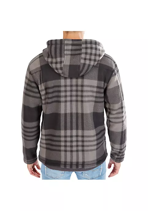 Smith's Workwear Butter-Sherpa Lined Plaid Polar Fleece Full Zip Hooded Jacket 5 Smith's Workwear Butter-Sherpa Lined Plaid Polar Fleece Full Zip Hooded Jacket - Image 3