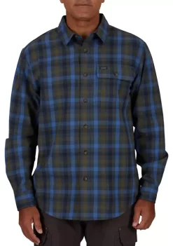 Smith's Workwear Plaid Pocket Flannel Button-Up Shirt -Bazaar stoe Belk 841