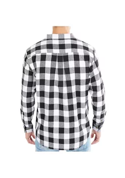 Smith's Workwear Buffalo Pocket Flannel Button-Up Shirt -Bazaar stoe Belk 844