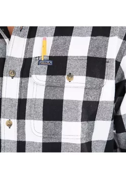 Smith's Workwear Buffalo Pocket Flannel Button-Up Shirt -Bazaar stoe Belk 845