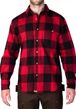 Smith's Workwear Buffalo Pocket Flannel Button-Up Shirt -Bazaar stoe Belk 848