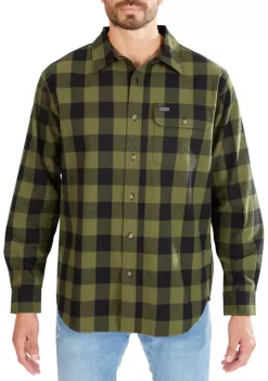 Smith's Workwear Buffalo Pocket Flannel Button-Up Shirt -Bazaar stoe Belk 850