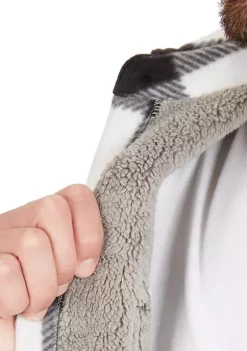 Smith's Workwear Sherpa-Lined Plaid Fleece Shirt Jacket 12 Smith's Workwear Sherpa-Lined Plaid Fleece Shirt Jacket -Bazaar stoe Belk 866