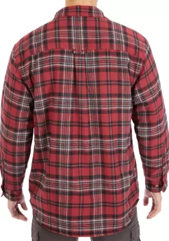 Smith's Workwear Zip-Front Sherpa-Lined Flannel Shirt Jacket -Bazaar stoe Belk 883