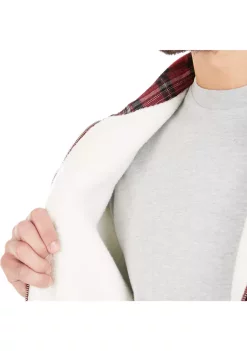 Smith's Workwear Zip-Front Sherpa-Lined Flannel Shirt Jacket -Bazaar stoe Belk 885