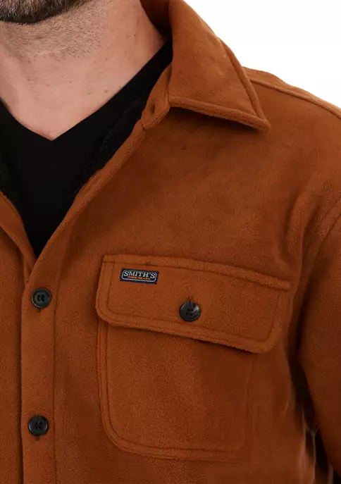 Smith's Workwear Sherpa Lined Fleece Shirt Jacket 6 Smith's Workwear Sherpa Lined Fleece Shirt Jacket - Image 4