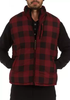 Smith's Workwear Printed Sherpa Lined Vest -Bazaar stoe Belk 906