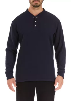 Smith's Workwear Sherpa Bonded Thermal Henley Pullover -Bazaar stoe Belk 956