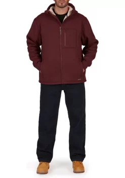 Smith's Workwear Sherpa Lined Hooded Thermal Shirt Jacket -Bazaar stoe Belk 964