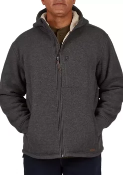 Smith's Workwear Sherpa Lined Hooded Thermal Shirt Jacket -Bazaar stoe Belk 967