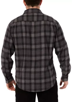 Smith's Workwear Plaid Two-Pocket Flannel Shirt -Bazaar stoe Belk 971