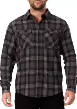 Smith's Workwear Plaid Two-Pocket Flannel Shirt -Bazaar stoe Belk 974